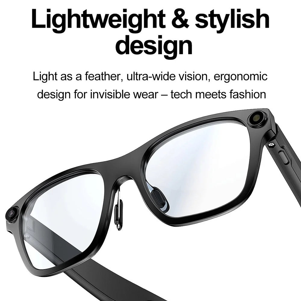 S336 AI Translator Smart Glasses Bluetooth-compatible Calling 5MP Anti Shake Video Recording Cam - 6