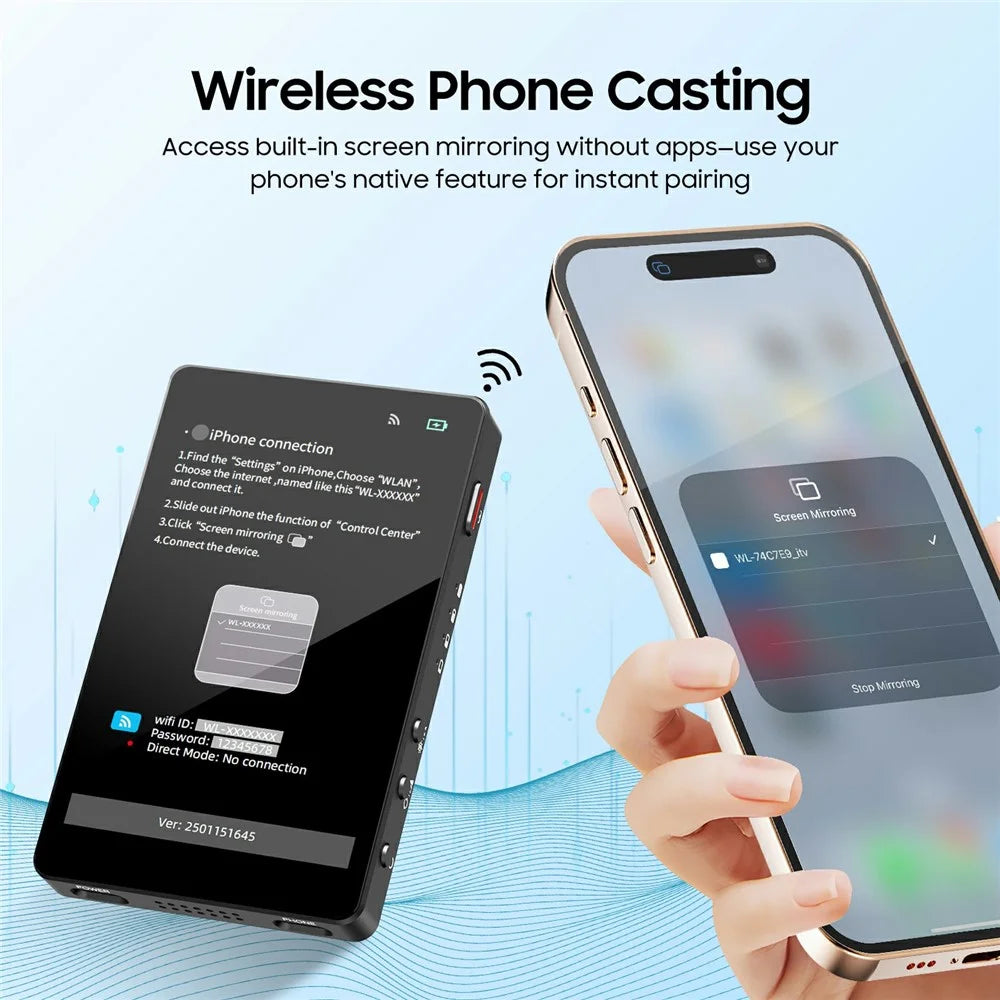 VRRIIS WL-050 Smartphone Wireless Screen Mirroring Device Magnetic Selfie Display Monitor - 7