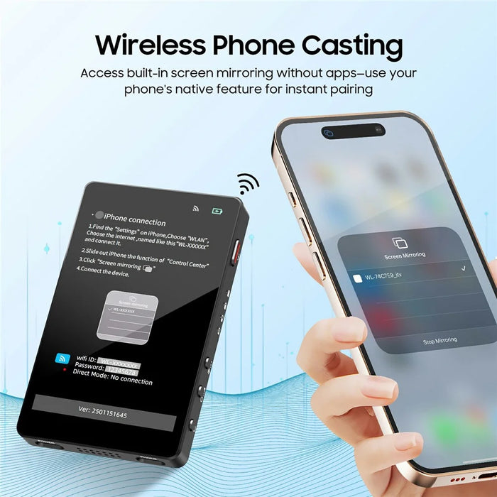 VRRIIS WL-050 Smartphone Wireless Screen Mirroring Device Magnetic Selfie Display Monitor - 7