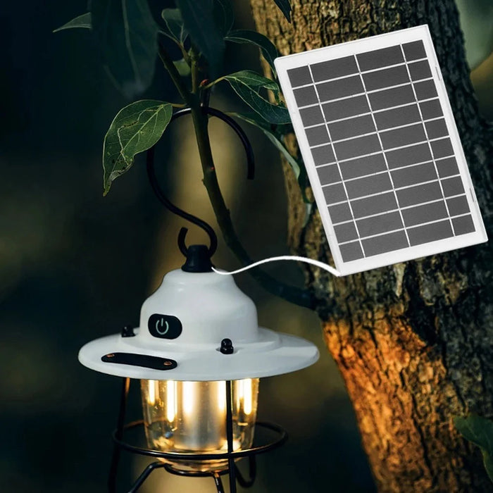 8W Monocrystalline Silicon Solar Panel for Outdoor Security Camera Charger with U-shaped Interface - White - 3