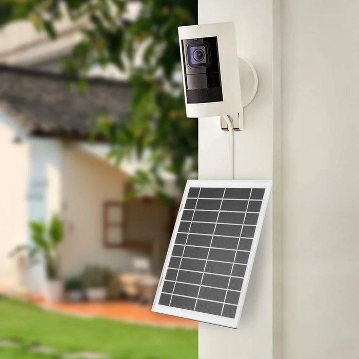 Solar Panel for Arlo Pro 4  /  Ultra 2  /  Pro 3  /  Ultra  /  Pro 5S Surveillance Camera Charger with Magnetic 3 Pin Interface - White - 2