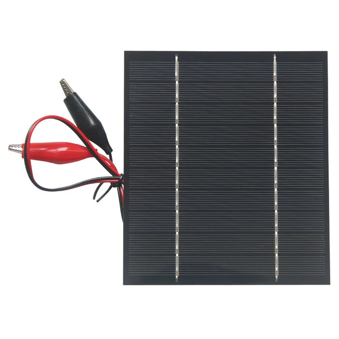 3.5W 5V Solar Panel Charger with Dual Clips Portable Outdoor Power Supply for Electronic Devices - 1