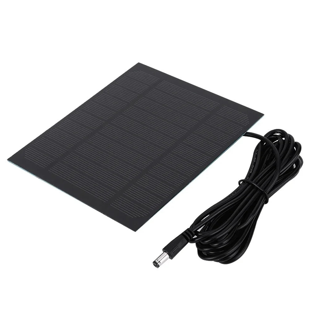 3.5W 5V Solar Panel Charger with DC5521 Connector for Electronic Devices Portable Outdoor Power Supply - 1