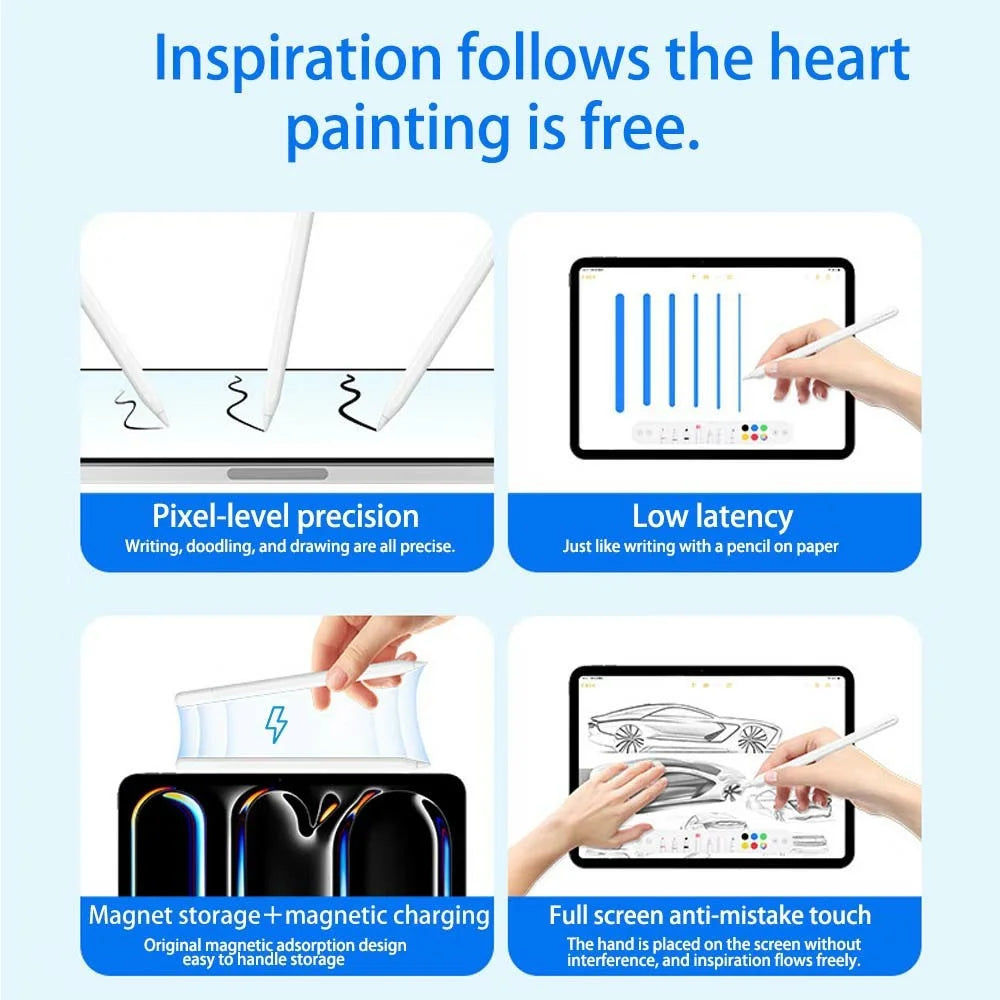 P25Pro Capacitive Stylus Pen Wireless Magnetic Charging Drawing Touchscreen Pencil Anti-Mistouch Writing Stylus for iPad - 5