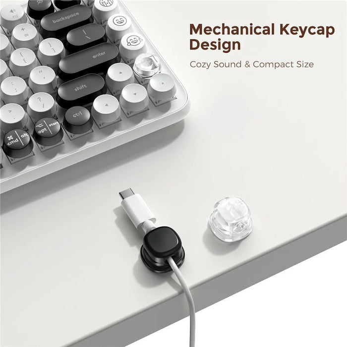 AHASTYLE WG178 6Pcs Mechanical Keycap Design Cable Management Organizer Adhesive Silicone Wire Clips - Black - 2