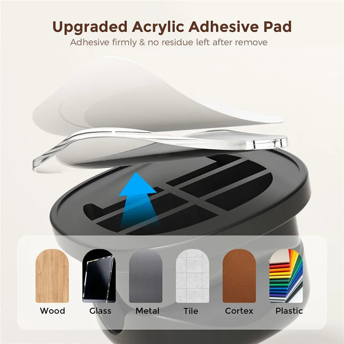 AHASTYLE WG178 6Pcs Mechanical Keycap Design Cable Management Organizer Adhesive Silicone Wire Clips - Black - 6