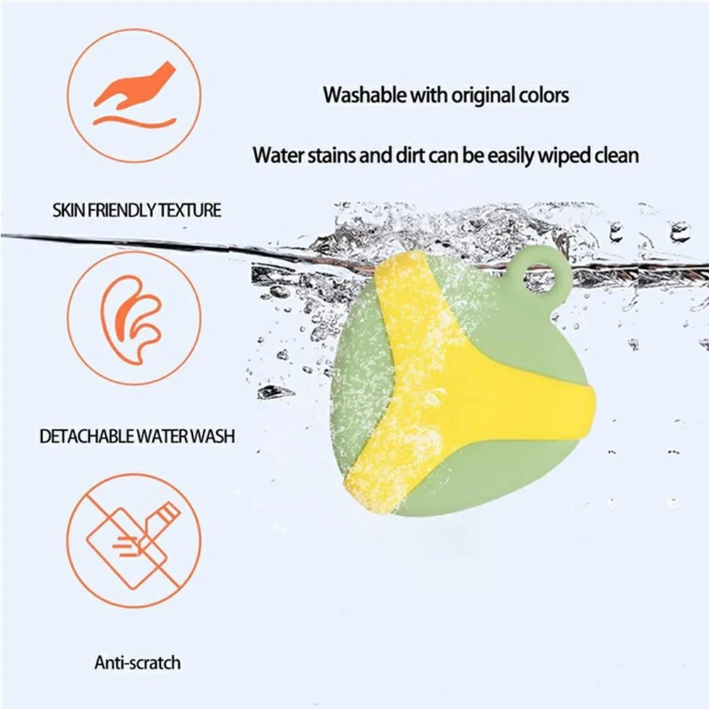 For Huawei Tag Tracker Silicone Case Waterproof Anti Drop Protective Cover with Hanging Buckle - Green  /  Yellow - 2