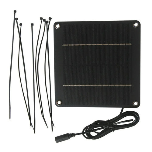 4W 12V Monocrystalline Solar Panel with DC 5521 Female Connector for Garden Light Security Camera, 150 x 150mm - 1