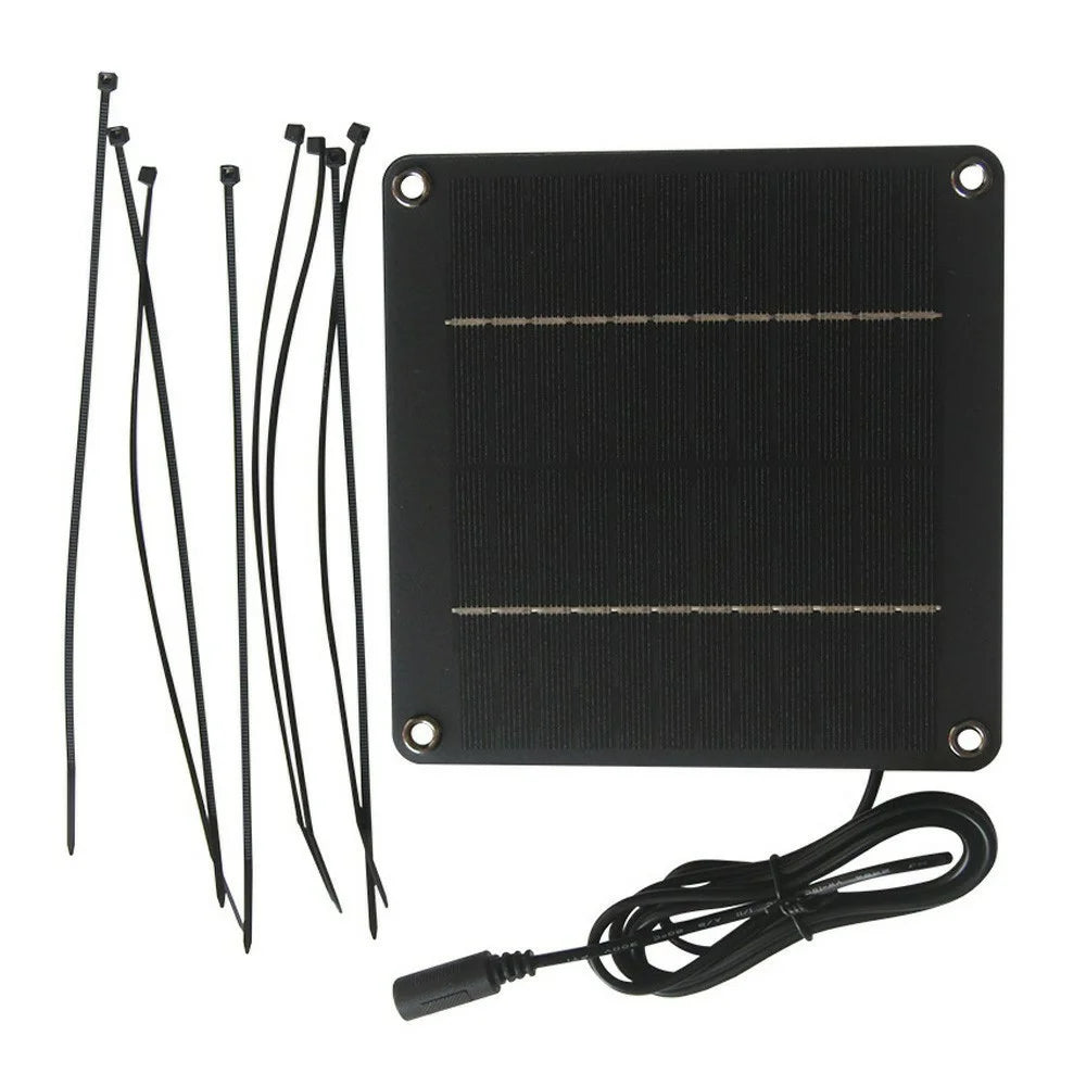 4W 12V Monocrystalline Solar Panel with DC 5521 Female Connector for Garden Light Security Camera, 150 x 150mm - 1
