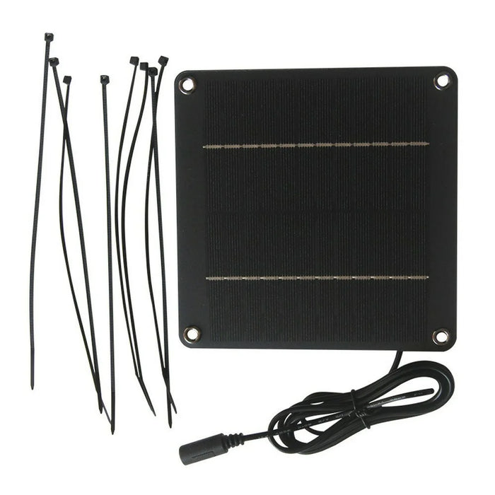 4W 12V Monocrystalline Solar Panel with DC 5521 Female Connector for Garden Light Security Camera, 150 x 150mm - 1