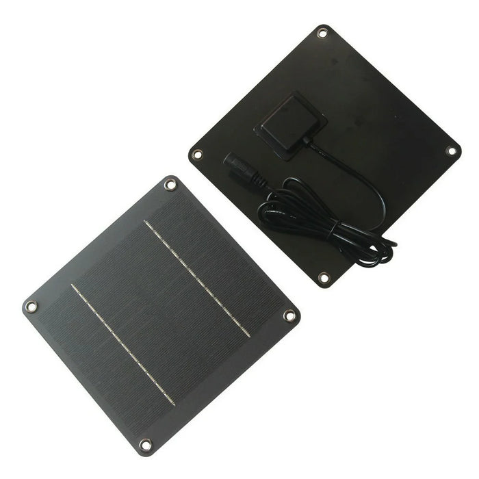 4W 12V Monocrystalline Solar Panel with DC 5521 Female Connector for Garden Light Security Camera, 150 x 150mm - 2