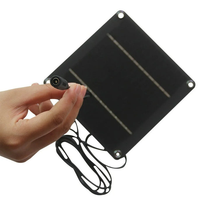 4W 12V Monocrystalline Solar Panel with DC 5521 Female Connector for Garden Light Security Camera, 150 x 150mm - 5