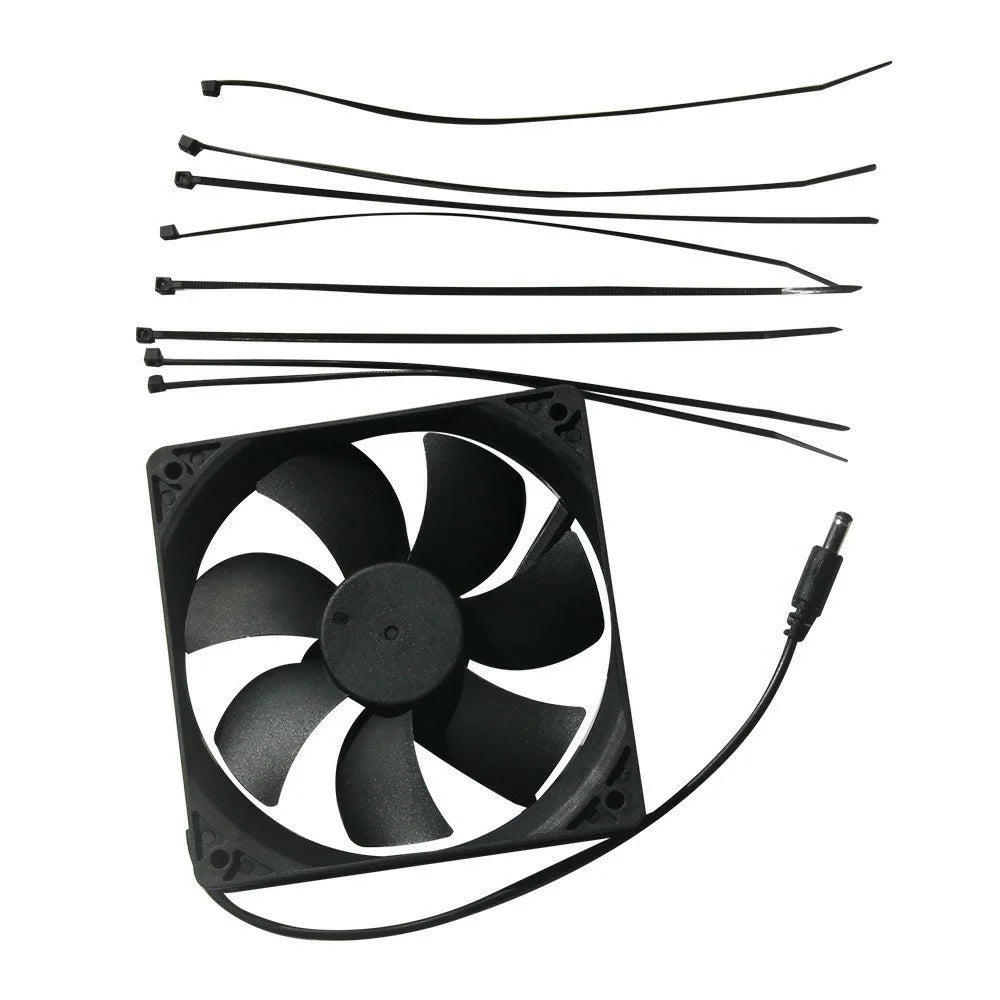 DC 5521 Female Connector 4W 12V Monocrystalline Solar Panel with Fan Portable Outdoor Power Supply - 2