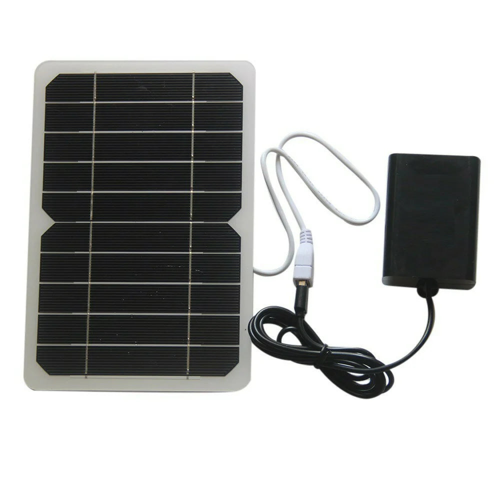 Solar Oxygen Pump Kit 5W Solar Panel with Oxygenator for Fish Tank Solar Powered Oxygen Aerator - 1