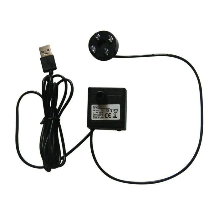 5W Solar Panel USB Output Portable Water Pump with LED Light for Outdoor Fountain Small Pond - 3