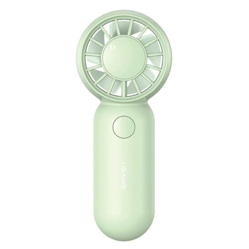 USAMS ZB354 Mini Pocket Fan Portable USB Rechargeable 3 Speed Settings Handheld Cooling Fan - Green - 1