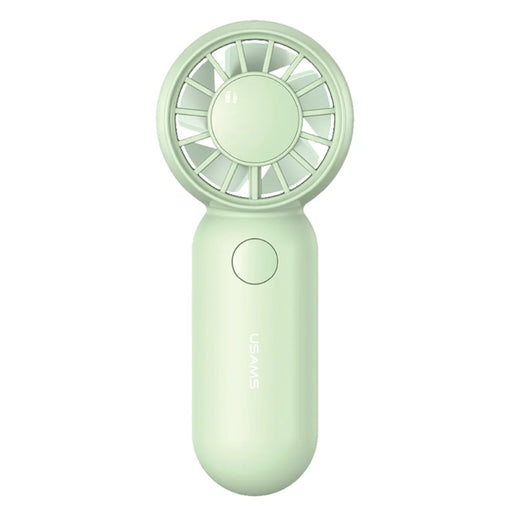 USAMS ZB354 Mini Pocket Fan Portable USB Rechargeable 3 Speed Settings Handheld Cooling Fan - Green - 1