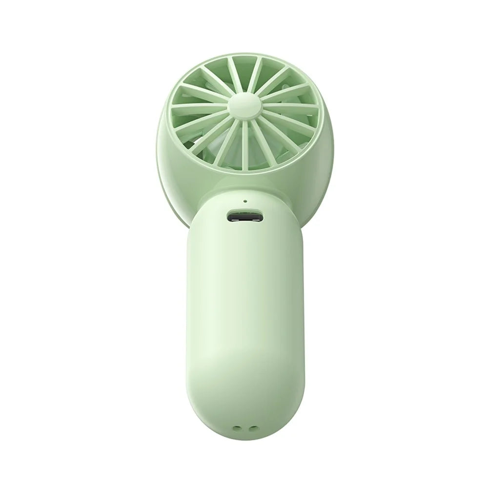 USAMS ZB354 Mini Pocket Fan Portable USB Rechargeable 3 Speed Settings Handheld Cooling Fan - Green - 3