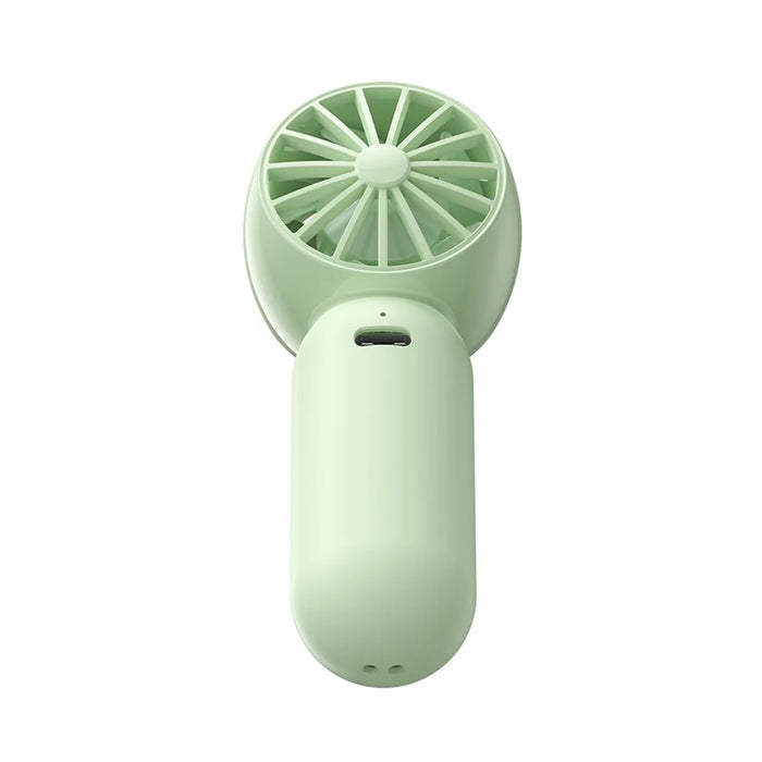USAMS ZB354 Mini Pocket Fan Portable USB Rechargeable 3 Speed Settings Handheld Cooling Fan - Green - 3
