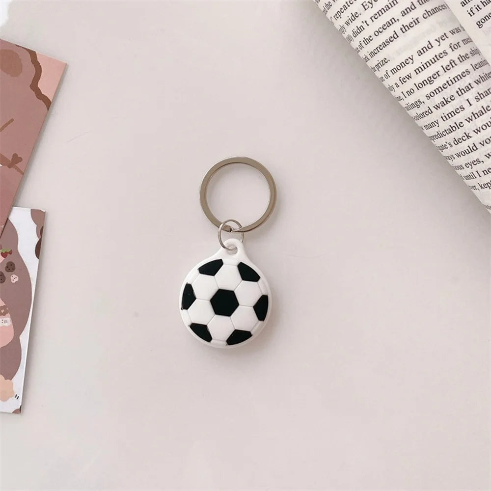For Apple AirTag Tracker Silicone Protective Case Cartoon Cute Design Scratch Resistant Shockproof Cover - White Bear - 6