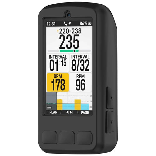For Wahoo ELEMNT ROAM V3 / ROAM3 (WF156) Cycling Computer Protective Case Stopwatch Silicone Cover - Black - 1
