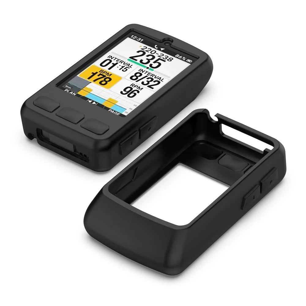 For Wahoo ELEMNT ROAM V3 / ROAM3 (WF156) Cycling Computer Protective Case Stopwatch Silicone Cover - Black - 5