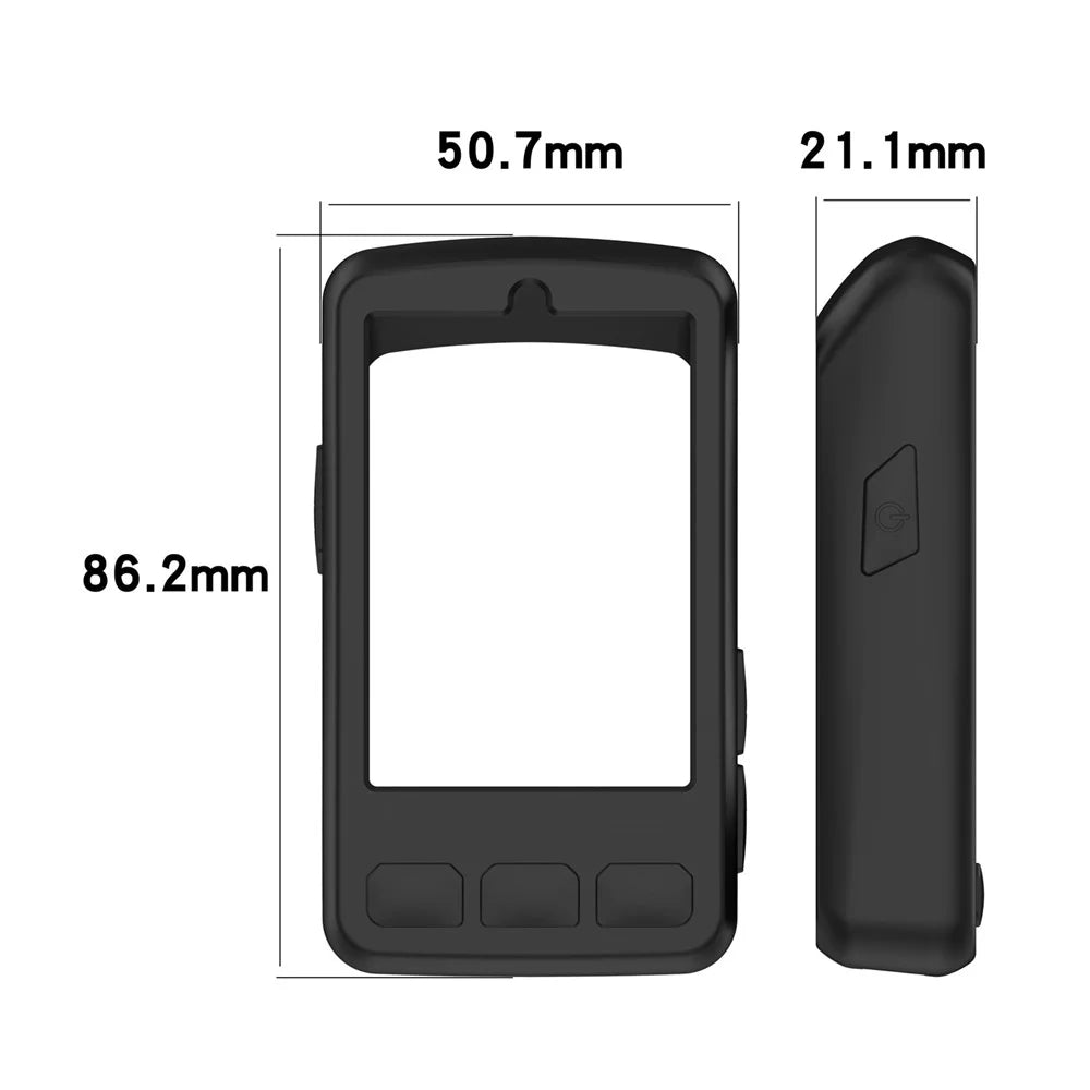 For Wahoo ELEMNT ROAM V3 / ROAM3 (WF156) Cycling Computer Protective Case Stopwatch Silicone Cover - Black - 7