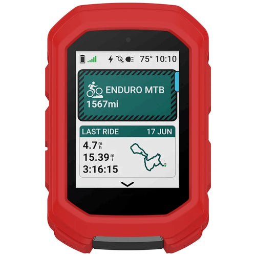 For Garmin Edge MTB Cycling Computer Protective Case Silicone Cover Bike Riding - Red - 1