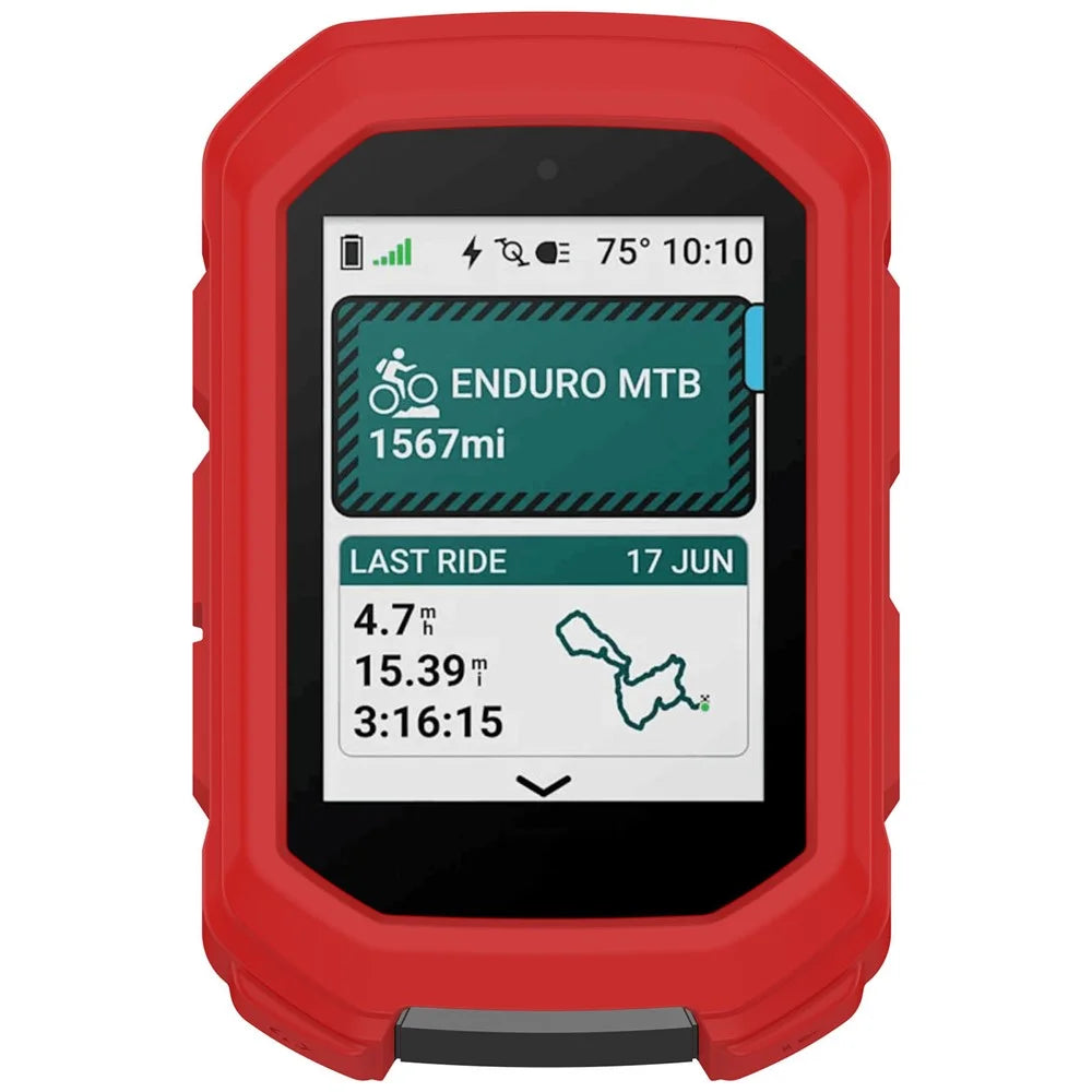 For Garmin Edge MTB Cycling Computer Protective Case Silicone Cover Bike Riding - Red - 1