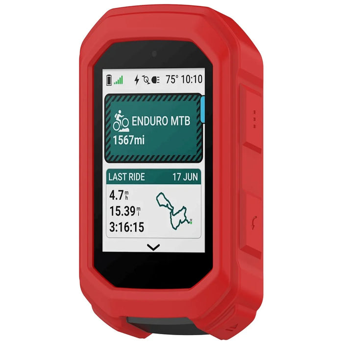 For Garmin Edge MTB Cycling Computer Protective Case Silicone Cover Bike Riding - Red - 2