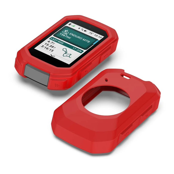 For Garmin Edge MTB Cycling Computer Protective Case Silicone Cover Bike Riding - Red - 5