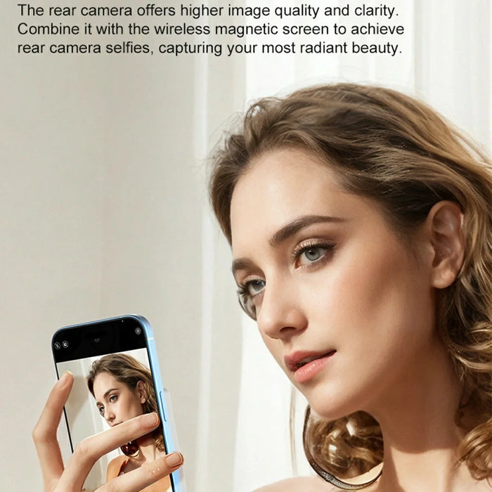 T2 Compatible with MagSafe Phone Selfie Mirroring Screen WiFi 2.4G Rear Display Screen External Audio Support - 3