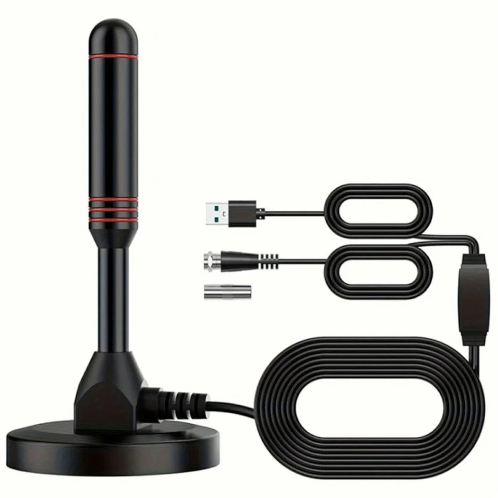 TV Antenna VHF UHF 4K High Gain Signal Receiver with Amplifier ATSC DVB-T Compatible - 1