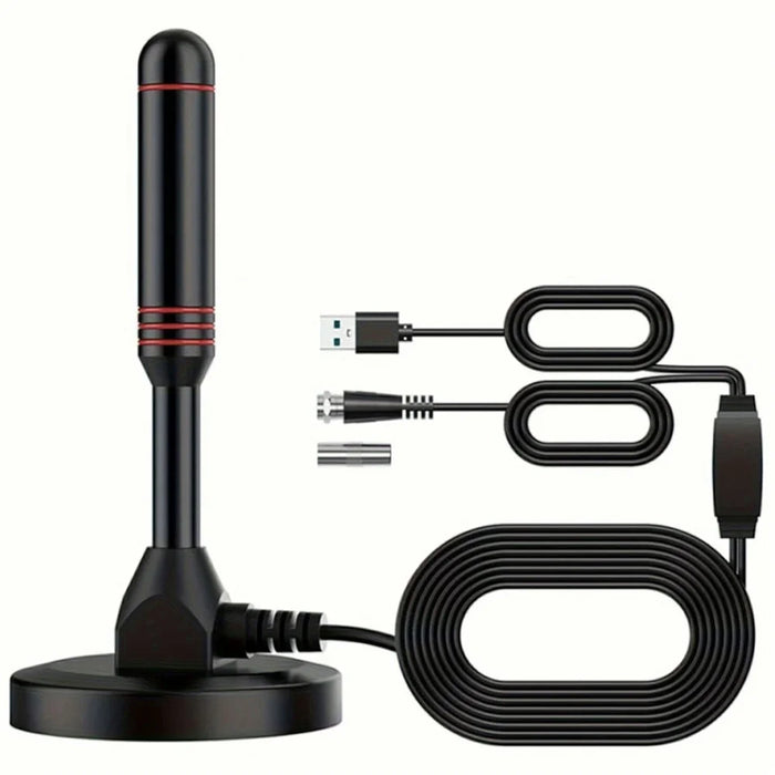 TV Antenna VHF UHF 4K High Gain Signal Receiver with Amplifier ATSC DVB-T Compatible - 1