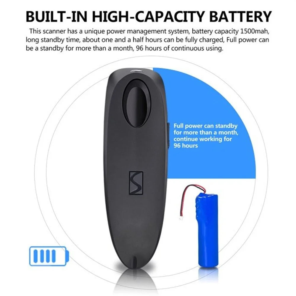 R40 Multifunctional Bluetooth-Compatible 2.4G Scanner with Base for 2D QR Code Barcode - 4