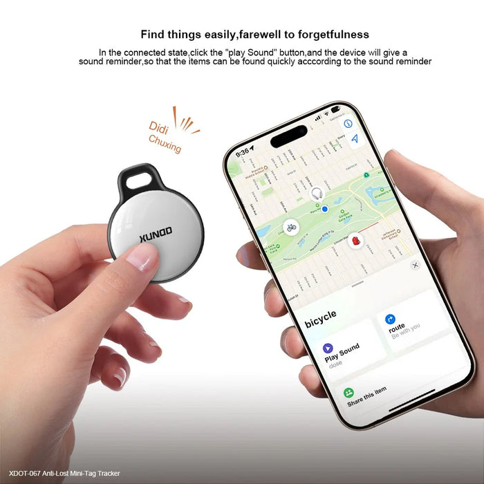 XUNDD XDOT-067 Anti Lost Mini Tag Tracker for iOS, Key Wallet Wireless Smart Finder - 2