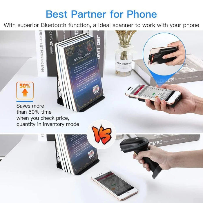 R70 Smartphone Bluetooth-Compatible Barcode Scanner Wireless Portable 2D QR Code Reader - 5