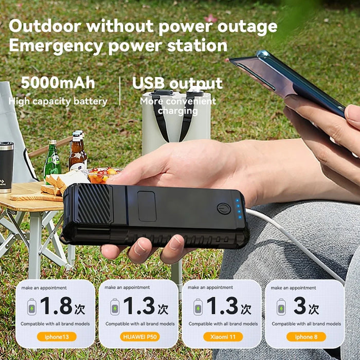 T08 Electric Mosquito Repeller Portable Dual-Sided Heating Repellent for Outdoor / Camping / Hiking - Black - 6