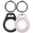 AHASTYLE PT155 2Pcs Silicone Case for AirTag , Pet Collar Holder Protective Cover Holder with Keychains - Black + Pink - 1