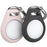AHASTYLE PT155 2Pcs Silicone Case for AirTag , Pet Collar Holder Protective Cover Holder with Keychains - Black + Pink - 3