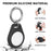 AHASTYLE PT155 2Pcs Silicone Case for AirTag , Pet Collar Holder Protective Cover Holder with Keychains - Black + Pink - 7