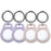 AHASTYLE PT155 4Pcs Silicone Case for AirTag , Pet Collar Holder Protective Cover Holder with Keychains - Purple x 2 + Pink x 2 - 1