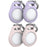 AHASTYLE PT155 4Pcs Silicone Case for AirTag , Pet Collar Holder Protective Cover Holder with Keychains - Purple x 2 + Pink x 2 - 3