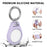 AHASTYLE PT155 4Pcs Silicone Case for AirTag , Pet Collar Holder Protective Cover Holder with Keychains - Purple x 2 + Pink x 2 - 6
