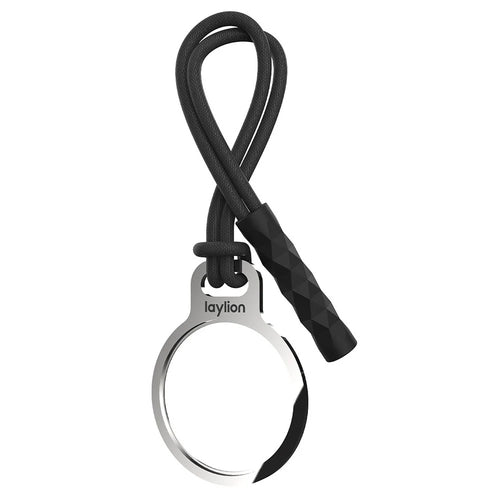 LAYLION L201 For Apple AirTag Case Stainless Steel Mirror Surface Protective Cover - with Lanyard - 1
