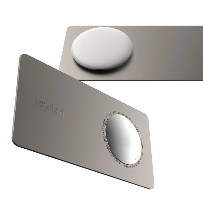 LAYLION For Apple AirTag Tracker Steel Fixing Card for Wallet - Titanium Gold - 2