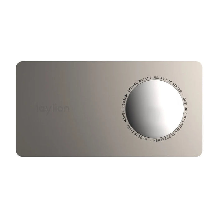 LAYLION For Apple AirTag Tracker Steel Fixing Card for Wallet - Titanium Gold - 3