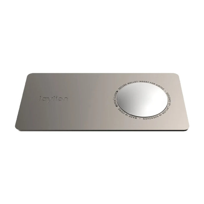 LAYLION For Apple AirTag Tracker Steel Fixing Card for Wallet - Titanium Gold - 5
