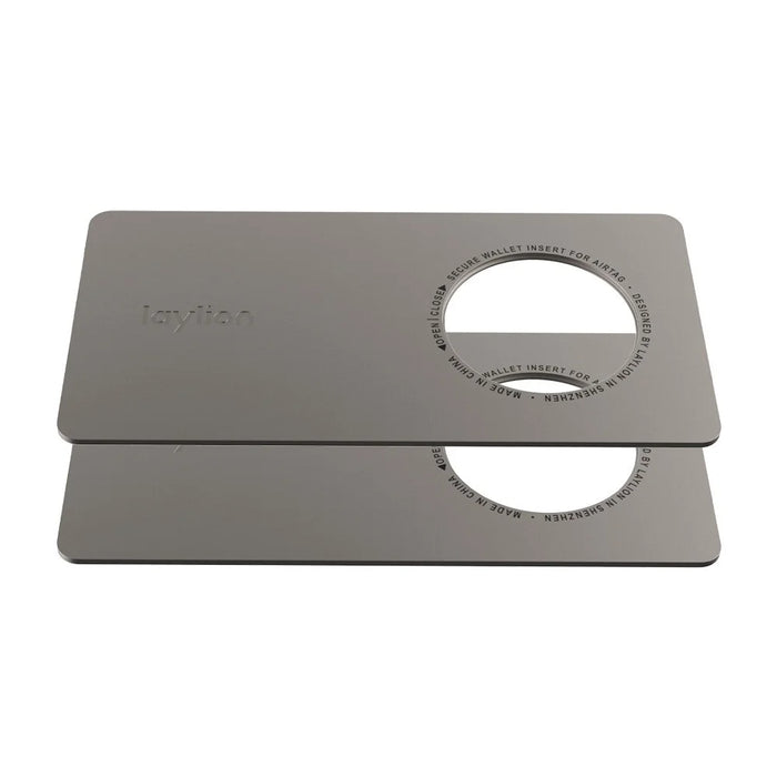 LAYLION For Apple AirTag Tracker Steel Fixing Card for Wallet - Titanium Gold - 7