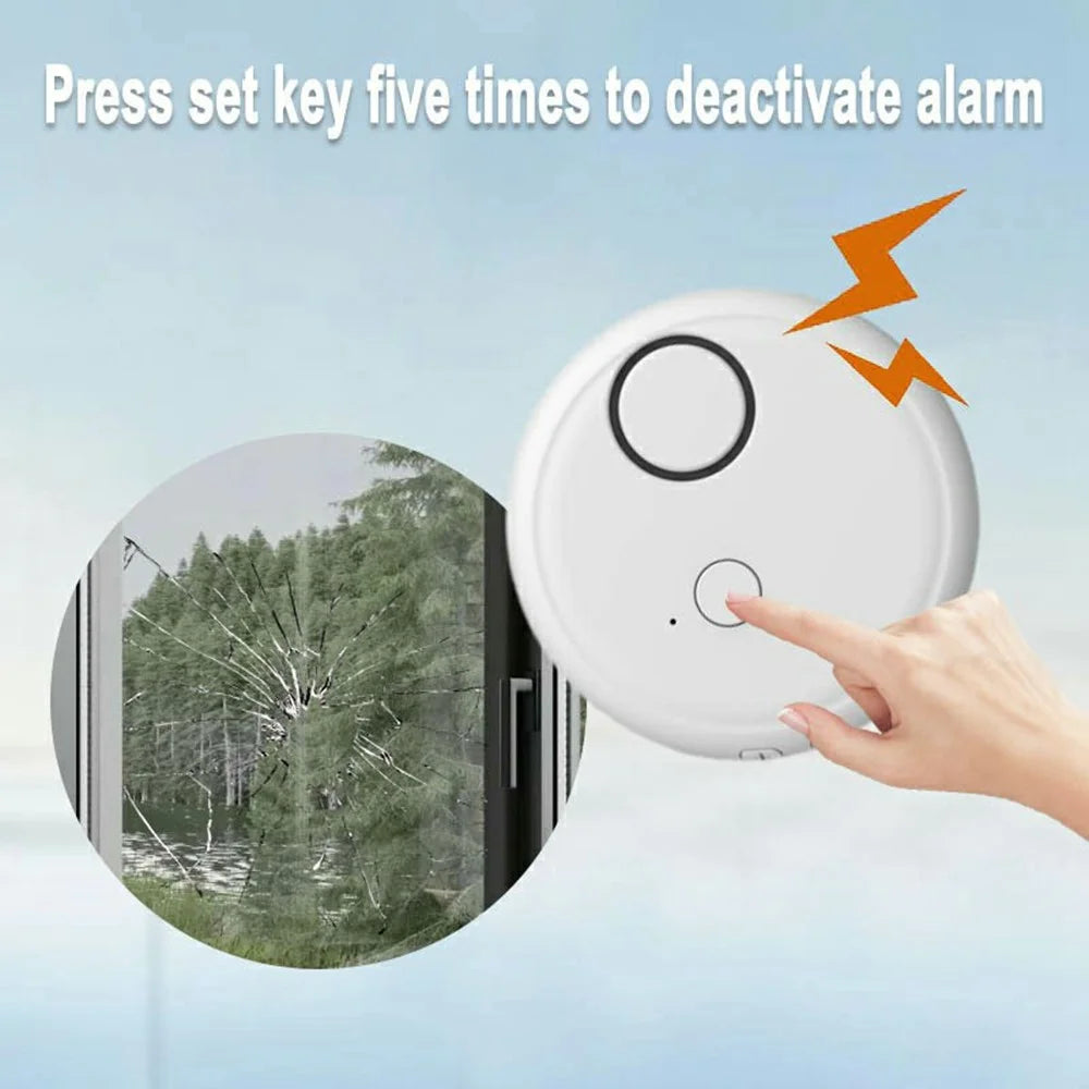 High Sensitivity Door Window Alarm 130dB Vibration Sensor Glass Break Detector Anti Theft Security System - 3